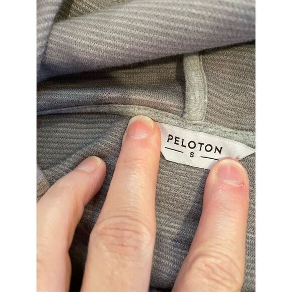 Peloton Women's Gray Ribbed Side Zip Hoodie Size S Long Sleeve - Picture 12 of 13